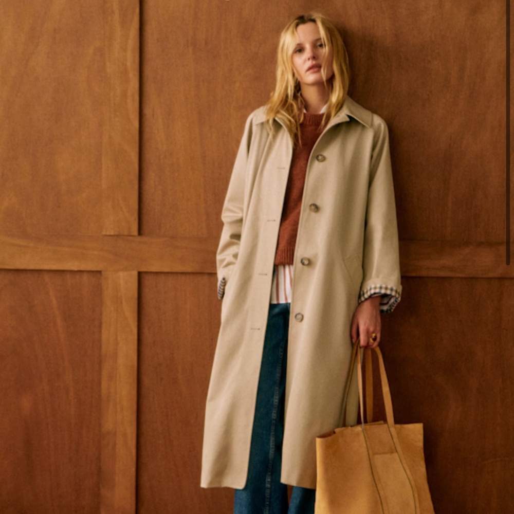 Sezane Classic Tan Trench Coat